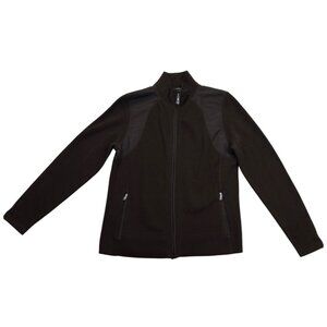 Lauren Active Ralph Lauren Jacket Womens Large Brown Full-Zip Turtleneck Collar